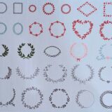 ミシン刺繍の可愛いフレームや月桂樹(げっけいじゅ)💖