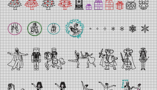 くるみ割り人形の刺繍データ制作しました。