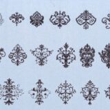 ダマスク模様刺繍データ作成致しました。