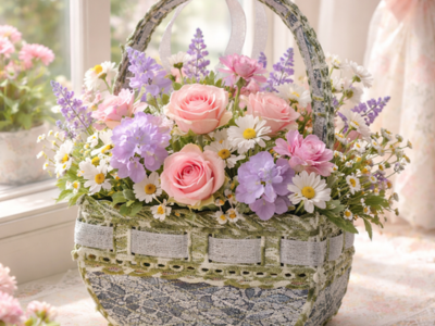 フラワーボックスを作りました(^^)