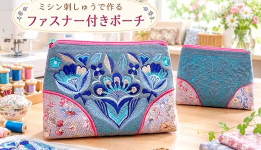 ファスナー付きポーチ　完成しました＼(^o^)／