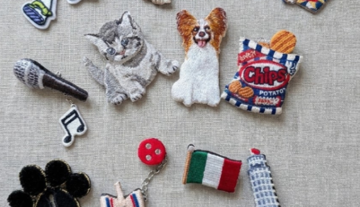 立体感に釘付け❣　大人可愛い刺繡ブローチ